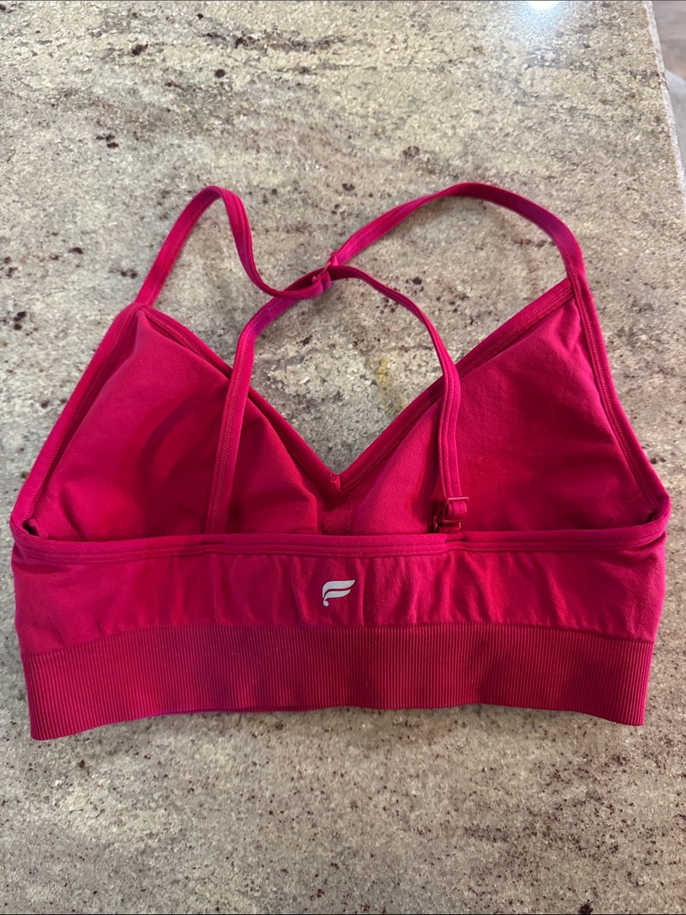 Fabletics Raspberry Seamless Racerback Bralette - Picture 2 of 2